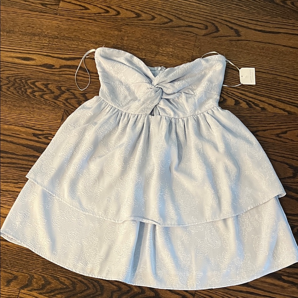 Altar'd State Strapless Light Blue Dress